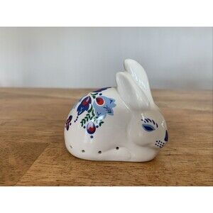 Vintg Japan Elizabeth Arden Rabbit Bunny Pomander Blue Floral Fragrance Pomander